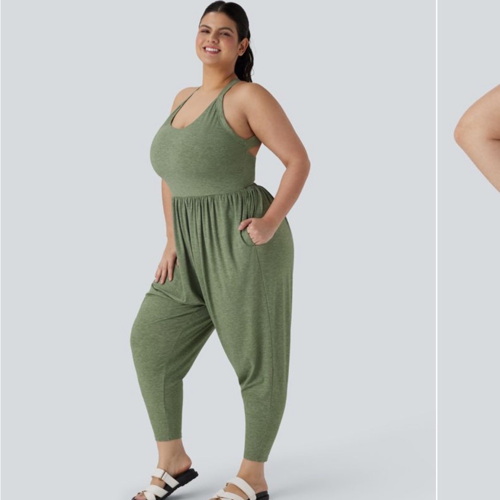 HALARA Green Halter Jumpsuit